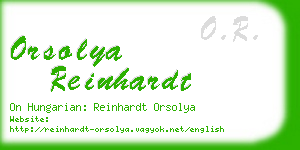 orsolya reinhardt business card